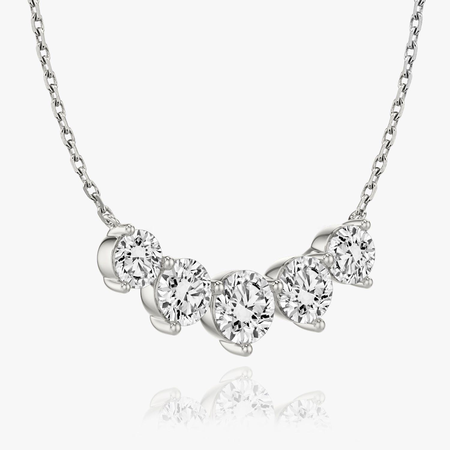 3.50 TCW Round CVD F/VS Diamond Necklace 1